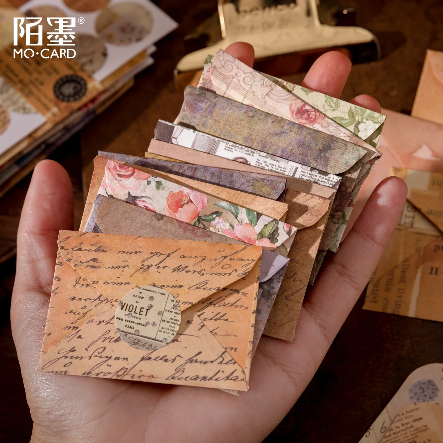 Старинните Малки мини-Пликове от крафт-хартия с прозорци, плик с покана за сватба, подарък плик с цветен писмо, Хартия за декорация