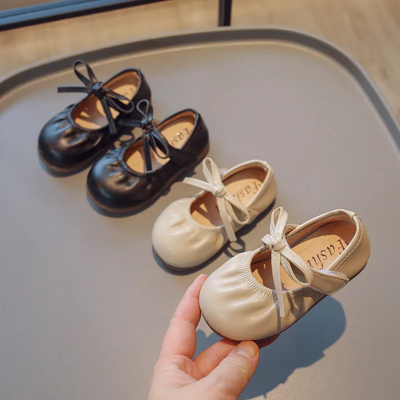 Тънки обувки за момичета, малки кожени обувки, Пролет 2023, Нови обувки-боб за момичета, Детски обувки принцеса, Детски обувки Zapatos De Niña